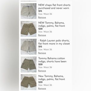 Men khaki shorts price is firm please look in closet for listings $55 firm